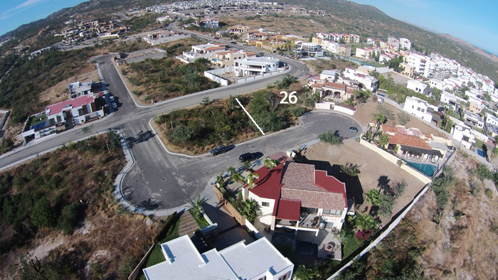 Aerial ocean view lot